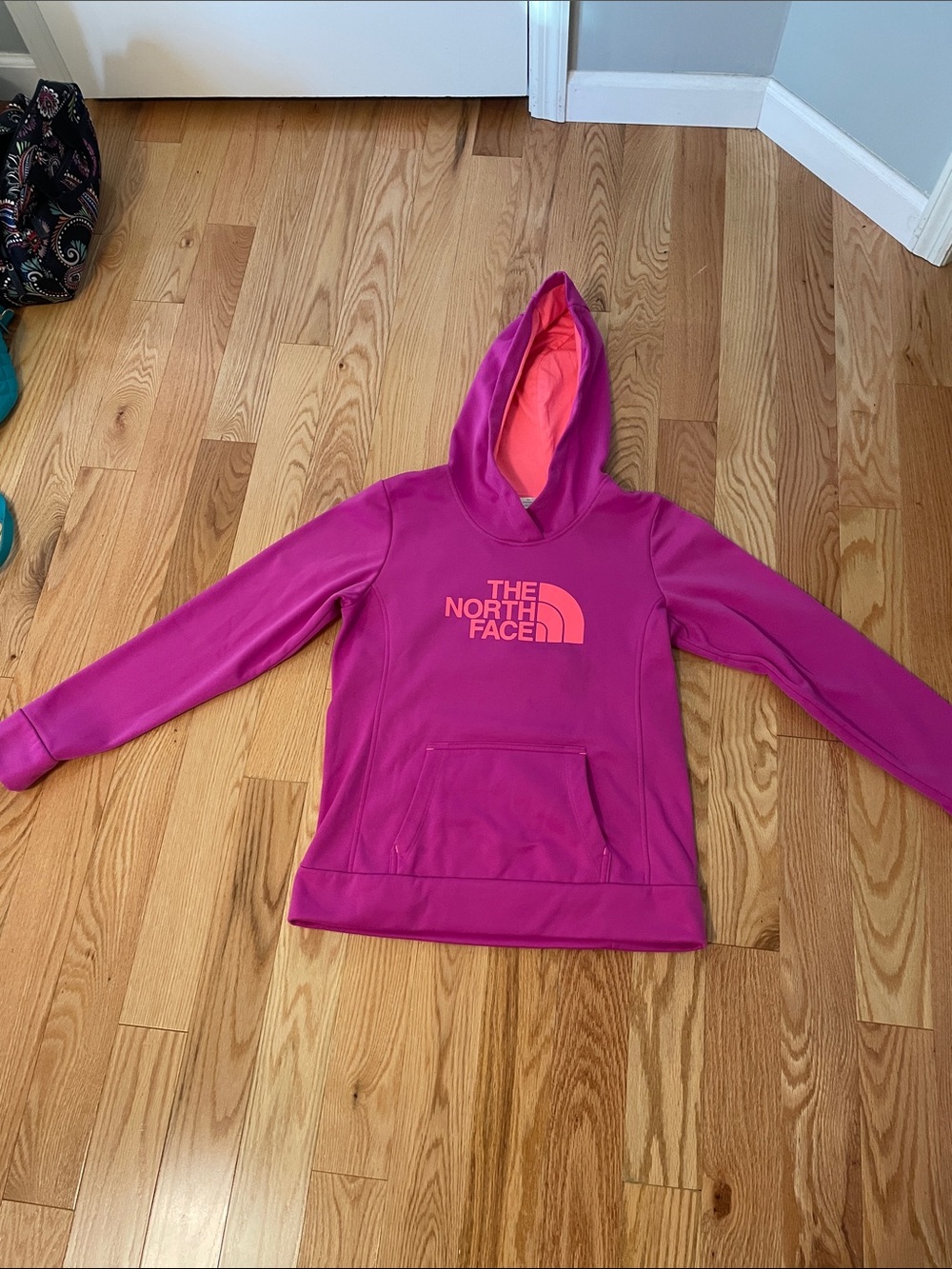 The North Face Women’s Pullover Hoodie with Coral Logo